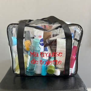 Großformatiger transparenter Kulturbeutel, praktisch zum einfachen Auffinden Ihrer Produkte im Urlaub oder auf Reisen, Reiseaccessoire