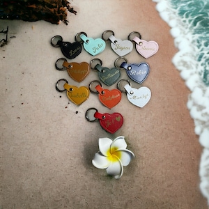 Porte-clés coeur personnalisé, pour amoureux des voyages, en cuir PU, idée cadeau fête des mères, fête des pères, anniversaire...