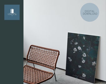 Printable Art - Printable Wall Art - Leaves Poster Print / Nature Art Prints / Green Poster Prints / Art Leaf Prints / Forest Art / Lantana