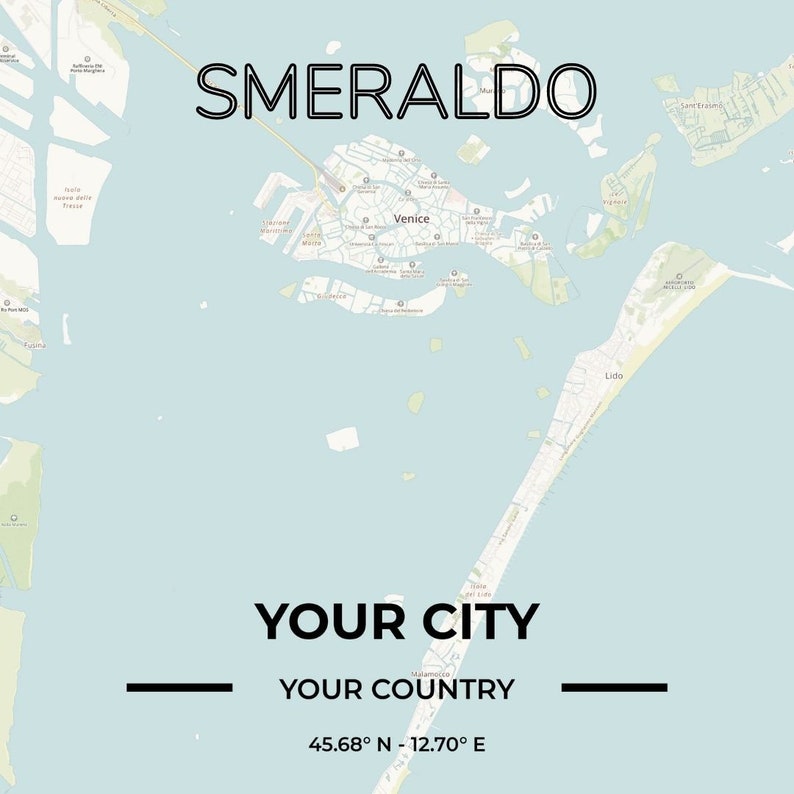Printable Art Custom Map Custom City Map Digital Download Map of Your ...
