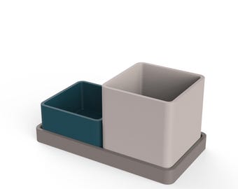 3D Modular Desk Organizer, Minimalist and Customizable, Elegant Office Organizer Set for Smart Work and Study