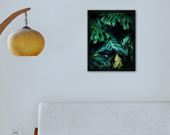Poster Print on Glossy Paper - Sizes 30x45 - 50x75 - 60 x 90 mm - Leaves Home Decor, Nature Poster