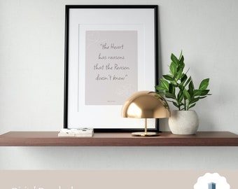 Printable Art - Pascal Quote - DIGITAL DOWNLOAD