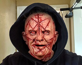 Horror Headgear Bald Old Man Blood Scar, Mask Party Props, Horror Mask, Gift For Halloween, Scary Mask