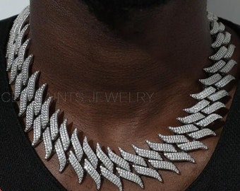 Spiked iced out chain sale