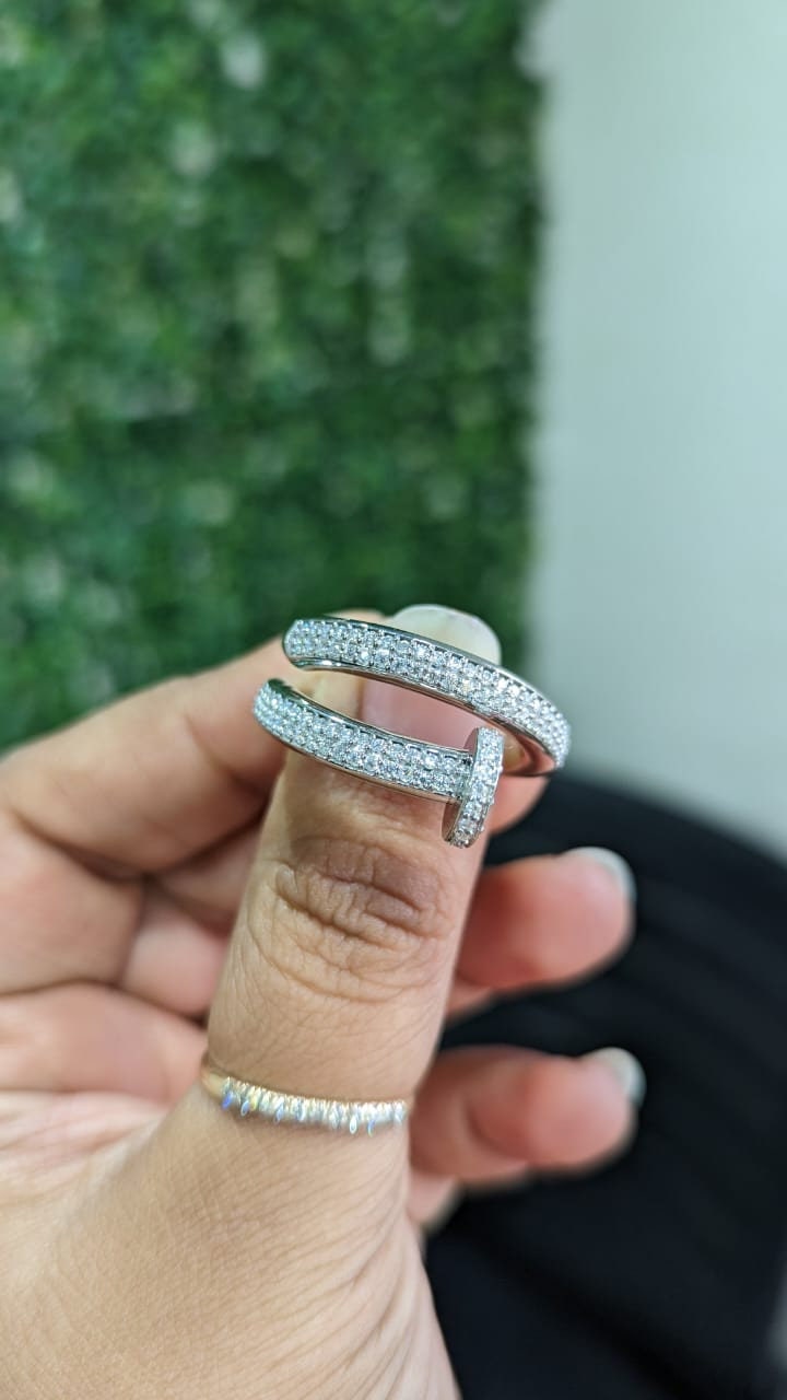 Diamond nail sale ring