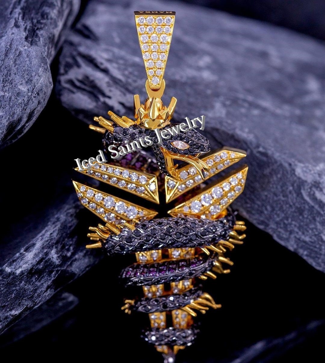 Kobe Bryant Mamba Forever Moissanite Diamond Pendant VVS