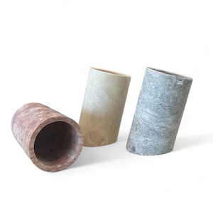 WINE BOTTLE CHILLER: Natural Stone Travertine Wine & Champagne Bottle Holder Bucket, Dining Table Accessories for Party - Fits 750 ml, 25 oz