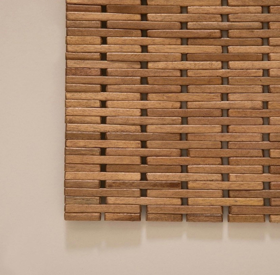 Wood Tub Mat Brown Acacia Wood Bath Mat Contemporary Bathroom Design