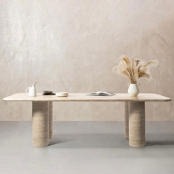 Marble Large Dining Table Etsy UK
