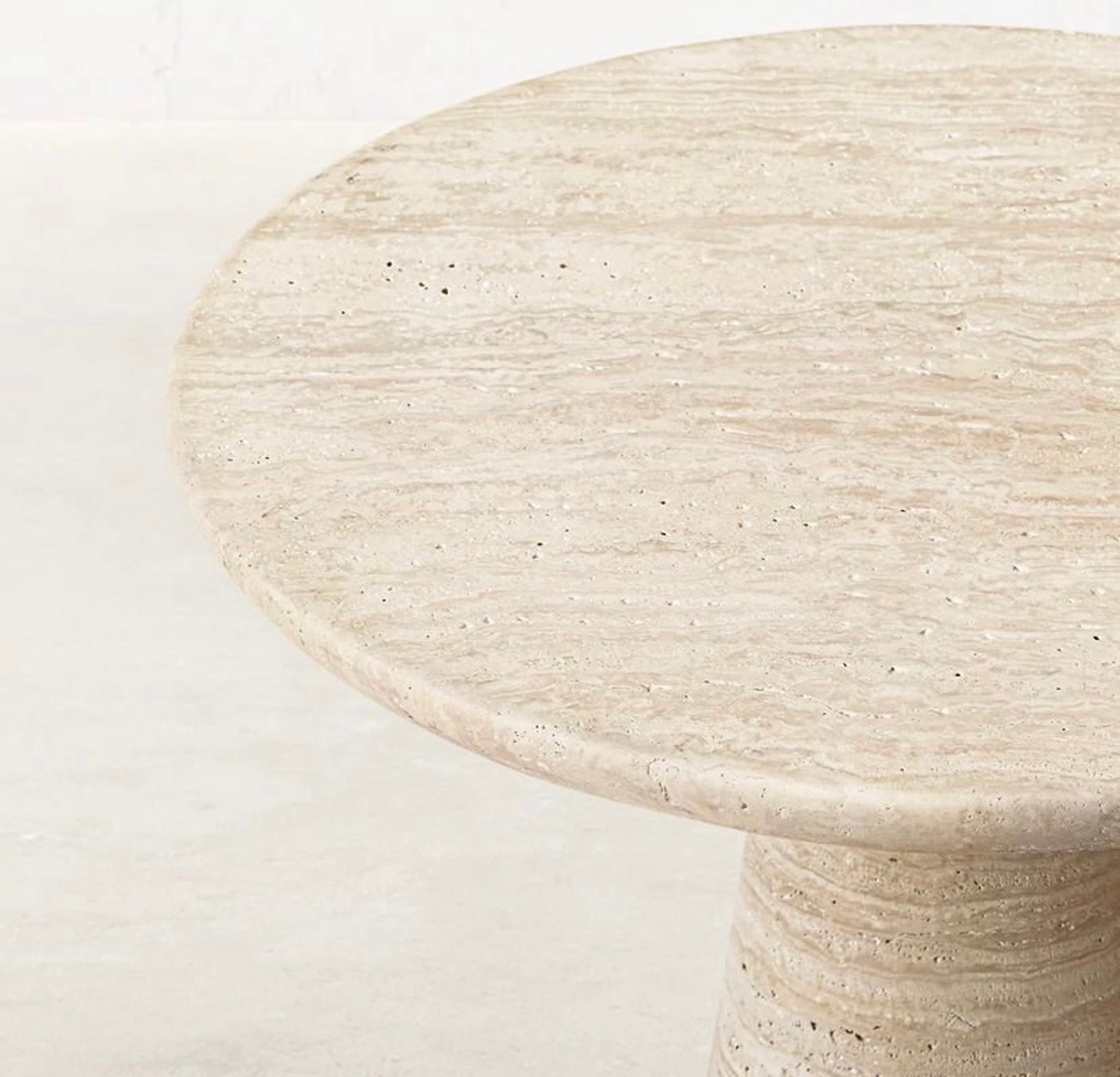 TRAVERTINE SIDE TABLE, Natural Stone Beige Marble End Table, Interior ...
