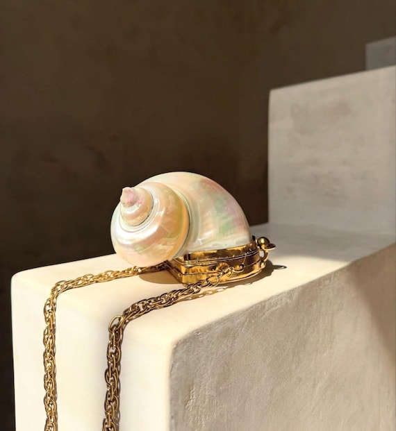 Mother of Pearl Shell Bag: Handmade Beach Clutch, Mermaidcore