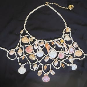 Mermaid Woven Top: Seashell & Pearl Body Chain