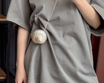 Perlmutt Muschel Tasche: Handgemachte Strand Clutch mit verstellbarer Kordel