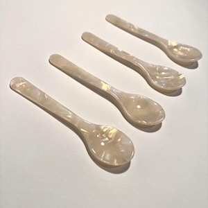 Mother of Pearl Caviar Spoon: Handcrafted Seashell Serving Spoon