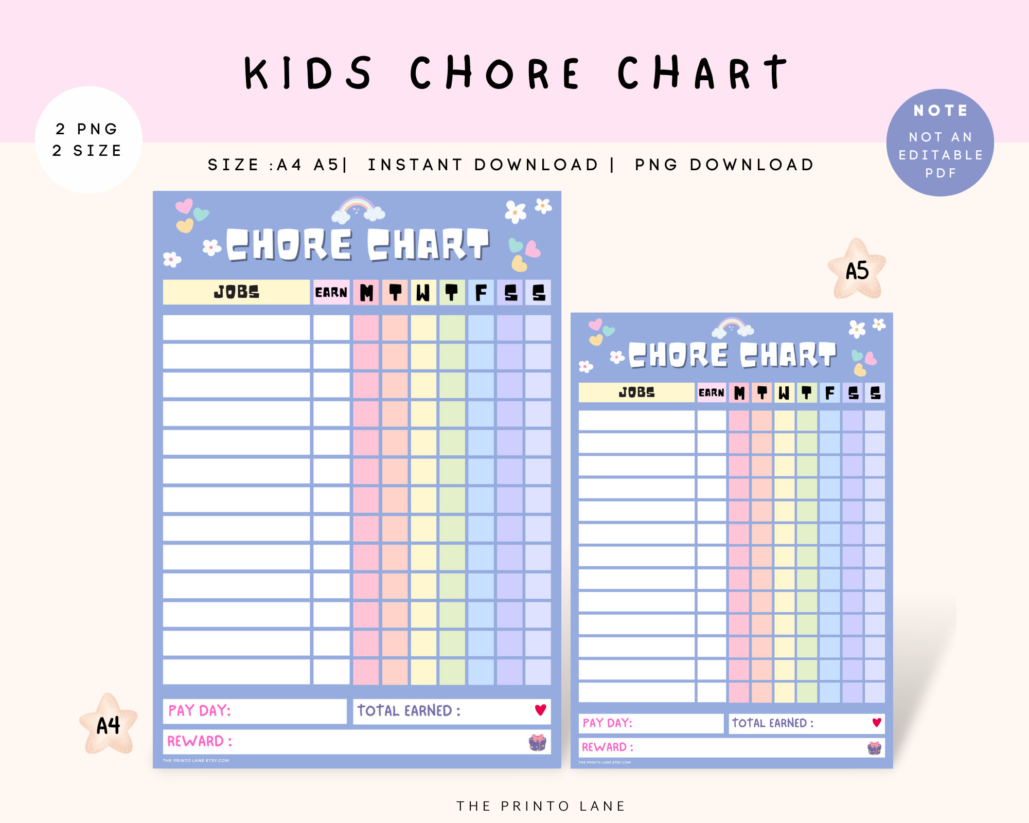 Kids Chore Chart Printable Chore Chart for Kids Kids - Etsy