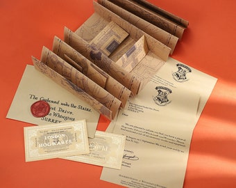 Personalized Hogwarts Acceptance Letter,Hogwarts Express Ticket,Marauder’s Map