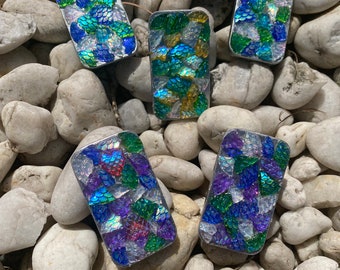 Mini Pill Tins - Chaos Shattered Mermaid Tiles, travel size, stocking filler, Xmas, special occasion