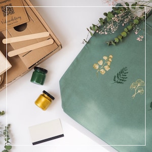 Screen Printing DIY KIT: Gold Leaves