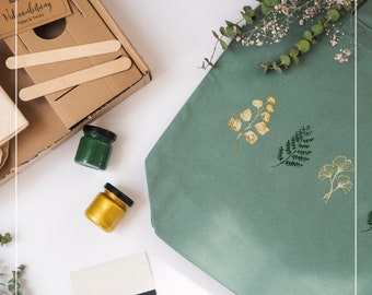 Screen Printing DIY KIT: Gold Leaves