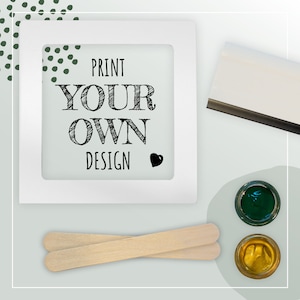 Individual screen printing stencil / print your own motif on textile / screen printing DIY kit with colors of your choice / unique gift