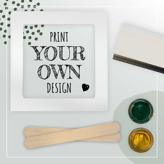 Individuelle Siebdruck-Schablone /drucke dein eigenes Motiv auf Textil /Siebdruck DIY-Kit mit Farben nach Wahl/ einzigartiges Geschenk