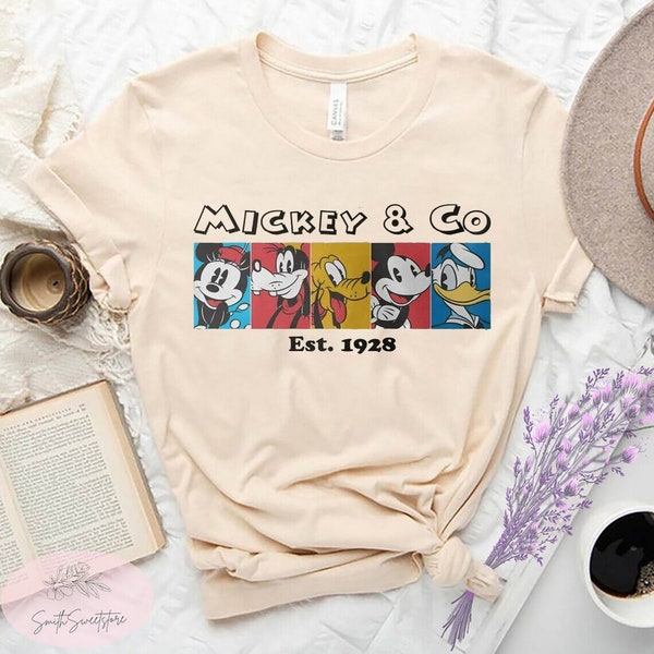 Mickey & Co Est 1928 Shirt Mickey 1928 Shirt Mickey und Freund Shirt Vintage Disney Gruppe Shirt Retro Disneyworld Shirt #nZbXAt