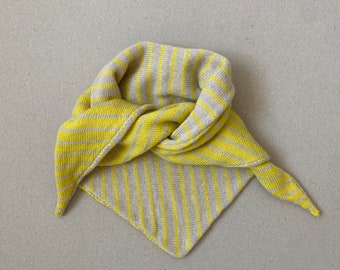 Бандана из мериносовой шерсти, шерстяной шарф, двухсторонний шарф, полосатый шарф