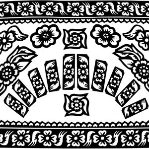 Mixed Design #Henna Temporary Tattoo Body Art Decal Stencil Sticker Mehndi