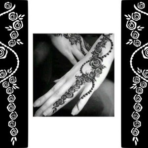 Henna Stencil Tattoo (10 Sheets) Self-Adhesive Body Art Templates Henn –  TEMPOTATS