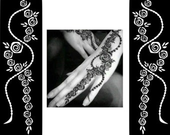 Stick on Henna Stencils. X2. Easy to Use Henna Stencils, Can Also Be Used  With Body Paints Etc 
