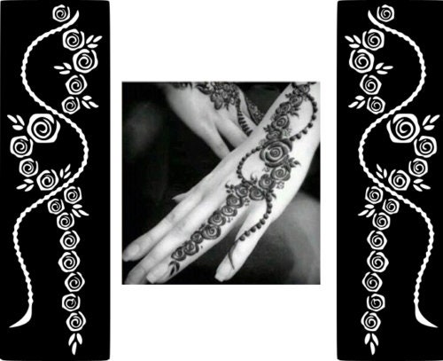 ARABIAN HENNA STENCILS  MEHNDI STENCILS – NURAHSHENNA