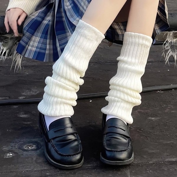 Long Loose Socks Japanese Student Kawaii School Style Knitted Wool Socks Cute Leg Warmer JK Japan Socks Stocking