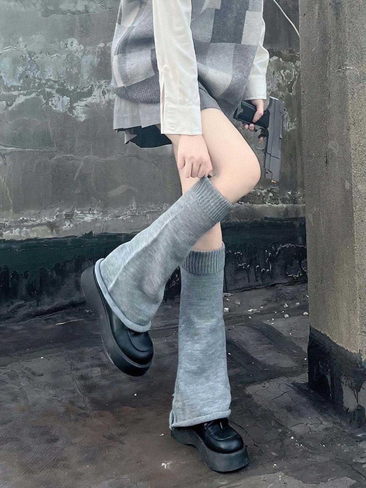 Y2K Hot Girl Loose Socks Cute Leg Knitted Warmer Japanese - Etsy Finland