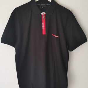 PRADA Red Line Vintage Polo | Etsy 