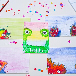 Postkarten Set "Happy Monsters" 1, je 5 Karten