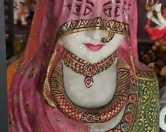 Jairi commerçants bani thani statue en marbre de la tradition du Rajasthan de l’art des femmes