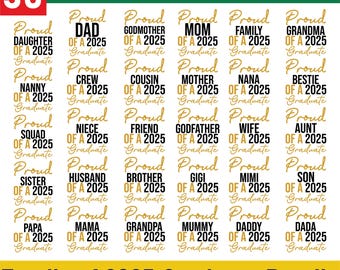 Stolze Familie von 2025 Graduate SVG Bundle, Stolze graduierte Familie Png, Klasse von 2025 svg, Abschlussfamilie svg, Senior Familie png