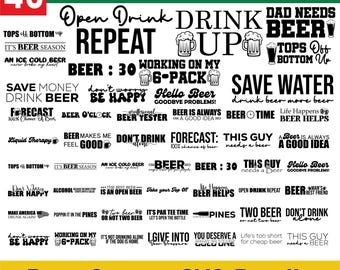 Beer SVG Bundle, Beer Quotes SVG Designs, Beer Glass SVG, Alcohol Quotes Svg, Funny Beer Sayings Svg