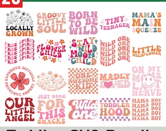 Kleinkind SVG Bundle, Retro lustig Kleinkind svg, Boho svg, Tiny biss svg, Baby Sprüche svg, trendige svg, niedlich freche svg, Mama svg
