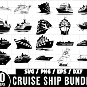 Cruise Ship SVG Bundle, Cruise Ship Svg, Yacht Svg, Cruise Vacation Cut Files, Boat Vector, Ship Shirt Png, Sailboat Svg, Nautical SVG