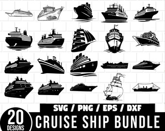 Cruiseschip SVG bundel, cruiseschip SVG, jacht SVG, cruise vakantie gesneden bestanden, boot vector, schip shirt PNG, zeilboot SVG, nautische SVG