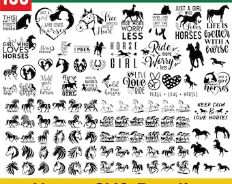 Horse SVG Bundle, Horse SVG, Horse head svg, Horse Silhouette, Horse Heart Svg, Horseshoe Svg, Horse Lover SVG, Horse Quotes svg, Stable Svg