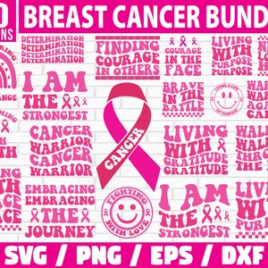Breast Cancer SVG, Awareness Ribbon Svg, Pink Ribbon Svg, Cancer Survivor Svg, Breast Cancer SVG Bundle, Cancer SVG, Cancer Awareness