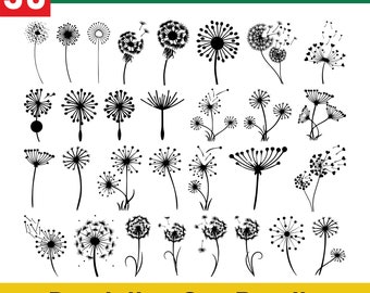Dandelion Svg Bundle, Dandelion Svg, Dandelion Png, Clipart, Just Breathe Svg, Dandelion Blowing Svg, Dxf, Cut files for Cricut