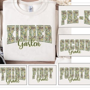 Retro Back to School Boys Old Camo PNG Bundle, Pre-K to Third Grade Png, School Boy Sublimation, Kindergarten Design, First Day PNG