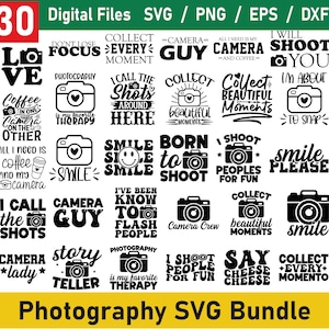 Photography SVG Bundle, Camera svg, Photoshoot svg, Photography Quotes svg, Photographer Saying, Funny Shirt Quote Svg, Funny Photographer