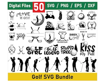 Pakiet Golf svg, Ramka nazwy golfa, Golf Club Svg, Pliki Golf Cut, monogram golfowy svg, podzielony monogram svg, ramka nazwy golfa, monogram svg