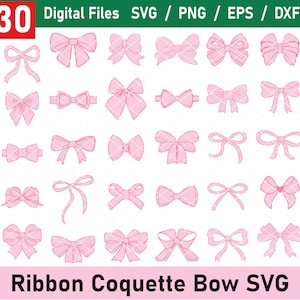 Pacchetto SVG fiocco nastro, SVG nastro, fiocco svg, regalo SVG, papillon SVG, PNG, file SVG per Cricut, Silhouette, regalo fiocco svg, Cricut