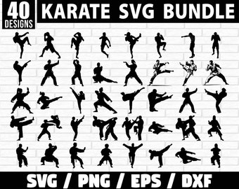 Karate Svg Bundle, Taekwondo svg, Karate svg bundle, Kung fu svg, Girl Boy Karate vector image, Karate Silhouettes Vector